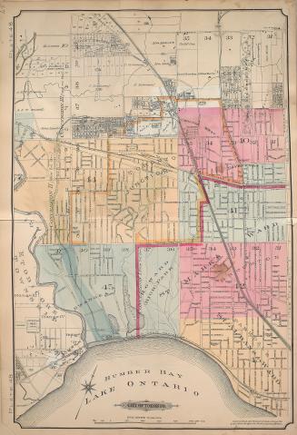 [Plate 48] Atlas of the city of Toronto and vicinity from special survey founded on registered plans and showing all building and lot numbers.