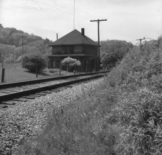 Todmorden Station (C.N.R.), Don Valley, north side Don River, near Todmorden Park, looking west