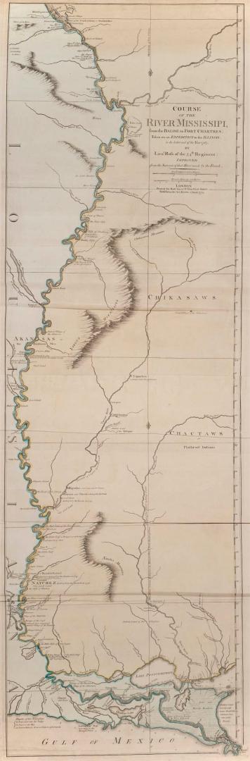 Course of the River Mississipi, from the Balise to Fort Chartres, Taken on an expedition to the Illinois, in the latter end of the Year 1765. By Lieut(...)