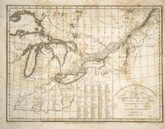 To the officers of the Army and the citizens of the United States This map of Upper and Lower Canada and United States contigious Contracted from the (...)