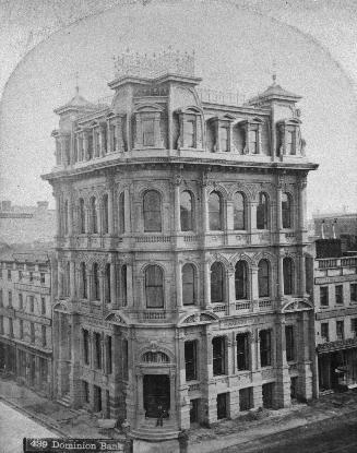 Dominion Bank, King Street West, southwest corner Yonge Street (1879-1913)