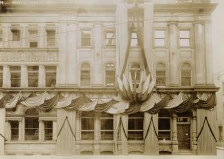 Edward VII, Decorations Mourning Death, on Imperial Bank of Canada, Wellington Street East, north side, west of Leader Lane