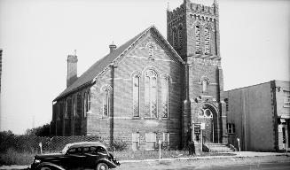 Islington Methodist (United) Church (1887-1949), Dundas Street West, south side, between Cordova & Islington Aves