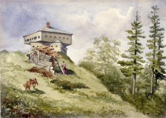 Image shows a fortification on a hill.