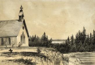 Sturgeon Lake, from the Church Hill (Fenelon Falls, Ontario) in 1858