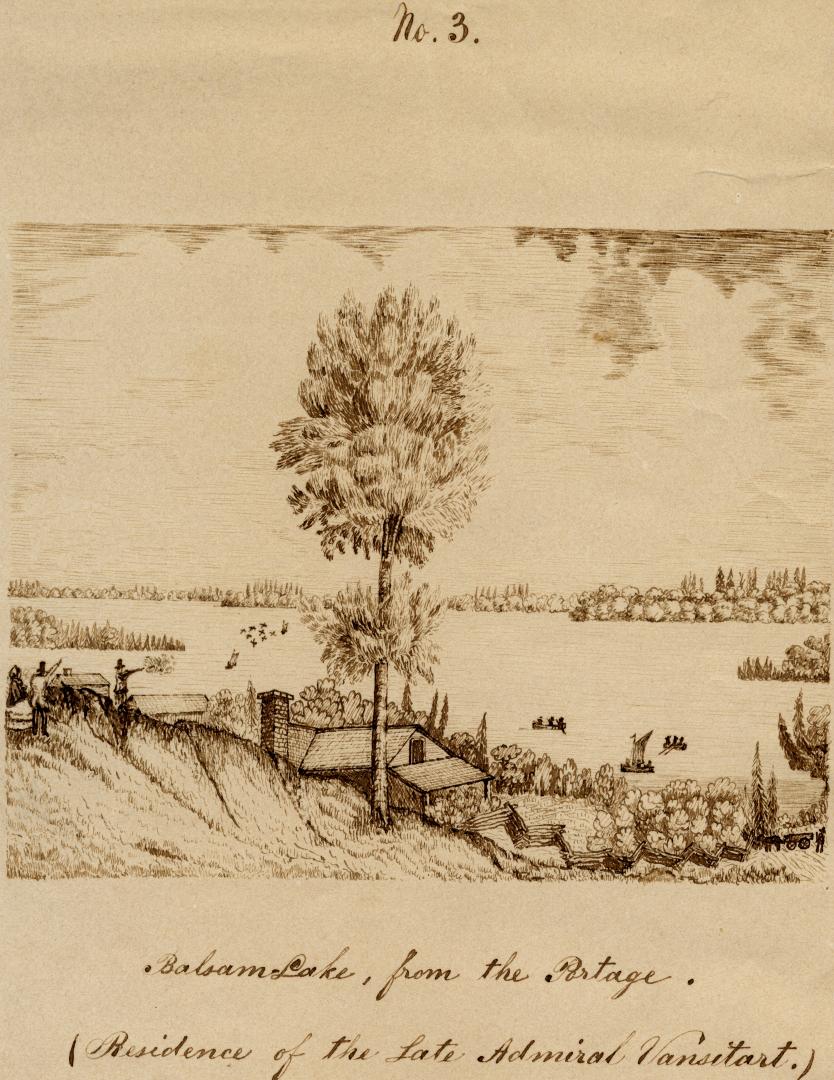 Balsam Lake and the Residence of the Late Admiral Vansittart (Bexley Township, Ontario)