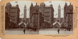George V, visit to Toronto, 1901, arch, Bay St