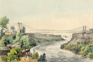 The Railroad Suspension Bridge near Niagara Falls