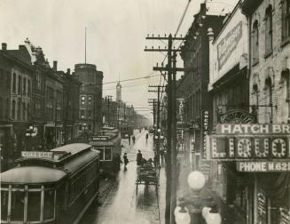 Yonge Street, Queen to College Streets, looking north from north of Granby St