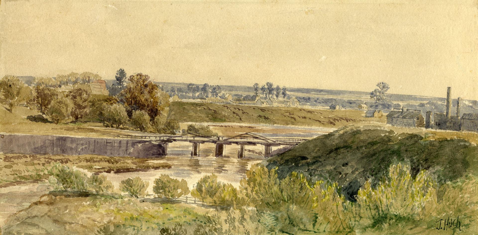 Gerrard Street East bridge over Don River (''Bell's Bridge''), looking southeast