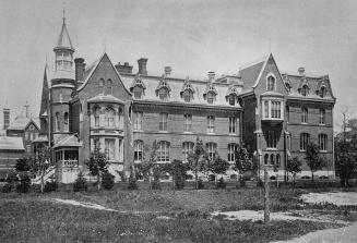 Wycliffe College, College St., north side, opposite McCaul St