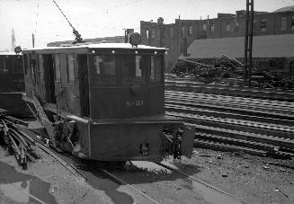 T.T.C., #S-21, sweeper, being scrapped at George St. yard