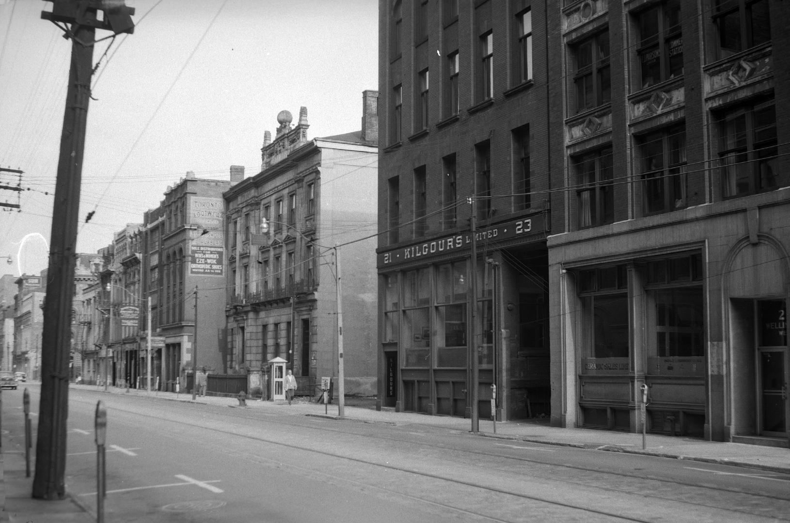 Wellington Street West, south side, looking e