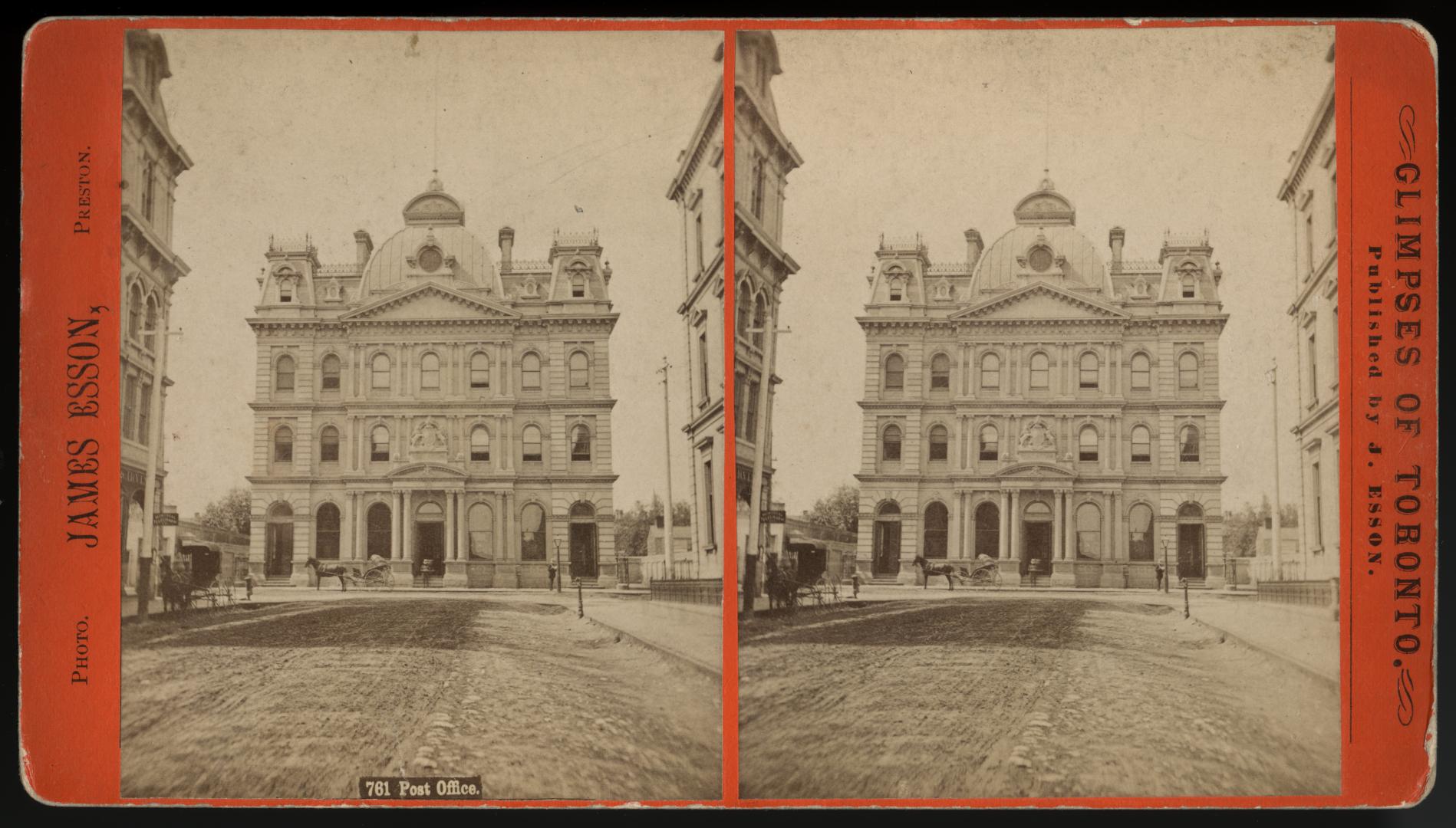 Post Office (1873-1960), Adelaide Street East, north side, opposite head of Toronto St