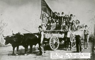York Pioneers, on way to Exhibition to erect cabins, 22 August 1879