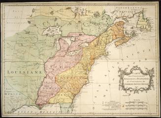 Carte des possessions Angloises & Francoises du continent de l'Amerique septentrionale