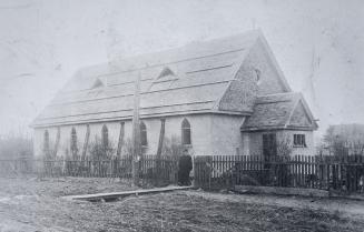 Image shows a church building from the side.