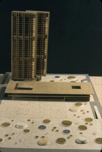 Kunio Mayekawa entry, City Hall and Square Competition, Toronto, 1958, architectural model