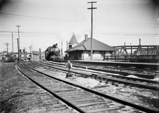 Don Station (C.N.R. & C.P.R.), west side Don River, south of Queen Street East, looking northeast