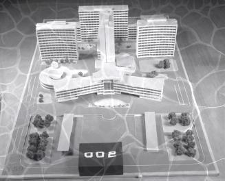 A. Birkhans entry, City Hall and Square Competition, Toronto, 1958, architectural model