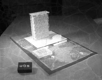 G. E. Crane entry, City Hall and Square Competition, Toronto, 1958, architectural model