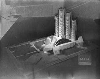 G. Simonetti and P. Ranzani entry, City Hall and Square Competition, Toronto, 1958, architectural model