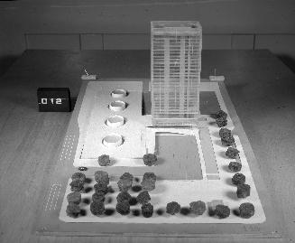 R. Paine & Partners entry, City Hall and Square Competition, Toronto, 1958, architectural model