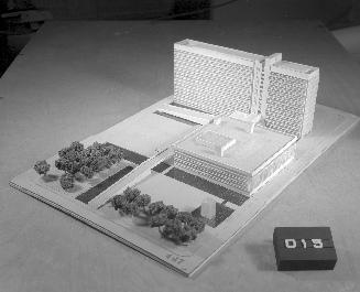 R. Stout entry, City Hall and Square Competition, Toronto, 1958, architectural model