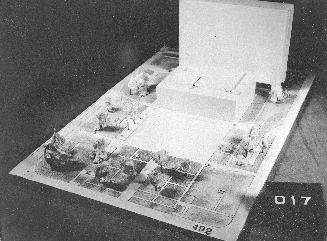 J. H. Scheel entry, City Hall and Square Competition, Toronto, 1958, architectural model