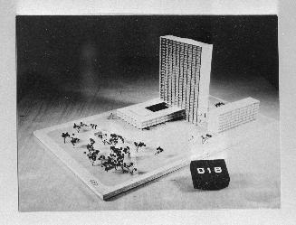 Theo Pabst entry, City Hall and Square Competition, Toronto, 1958, architectural model