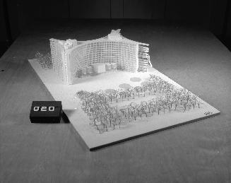 Sven Backstrom entry, City Hall and Square Competition, Toronto, 1958, architectural model