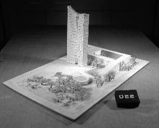 Waclaw S. Rembiszewski entry, City Hall and Square Competition, Toronto, 1958, architectural model