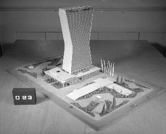 Raphael Galvao Jr. entry, City Hall and Square Competition, Toronto, 1958, architectural model