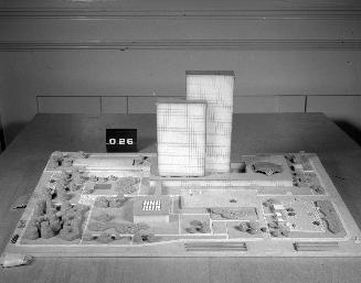 Herbert West List entry, City Hall and Square Competition, Toronto, 1958, architectural model