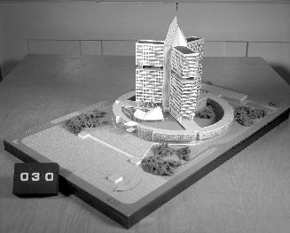 T. Bliss entry, City Hall and Square Competition, Toronto, 1958, architectural model
