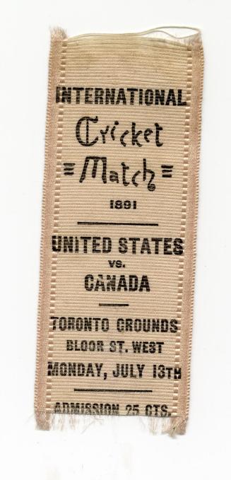 International Cricket Match 1891United States vs