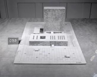 H. Reischel entry, City Hall and Square Competition, Toronto, 1958, architectural model