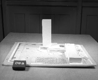 P. Branche entry, City Hall and Square Competition, Toronto, 1958, architectural model