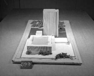 T. R. Hancock entry, City Hall and Square Competition, Toronto, 1958, architectural model