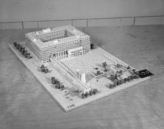 Shigeo Hirata entry, City Hall and Square Competition, Toronto, 1958, architectural model