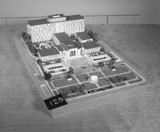 Unidentified entry, City Hall and Square Competition, Toronto, 1958, architectural model