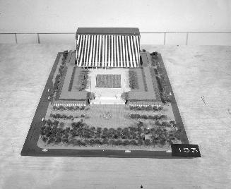 William Hayward and Associates entry, City Hall and Square Competition, Toronto, 1958, architectural model
