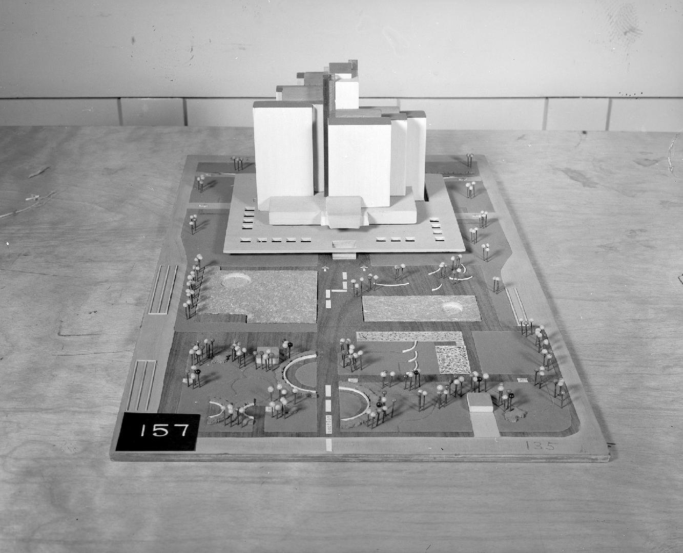 G. Marzuttini entry, City Hall and Square Competition, Toronto, 1958, architectural model