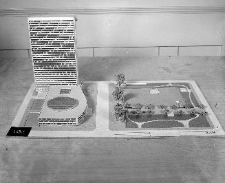 Howes & Jackman entry, City Hall and Square Competition, Toronto, 1958, architectural model