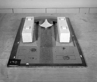 Swensson & Schaffer entry, City Hall and Square Competition, Toronto, 1958, architectural model