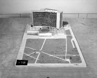 R. Brown entry, City Hall and Square Competition, Toronto, 1958, architectural model