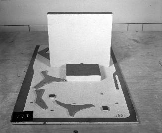 S. Y. Alva entry, City Hall and Square Competition, Toronto, 1958, architectural model