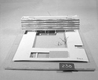 H. D. J. Hogg entry, City Hall and Square Competition, Toronto, 1958, architectural model