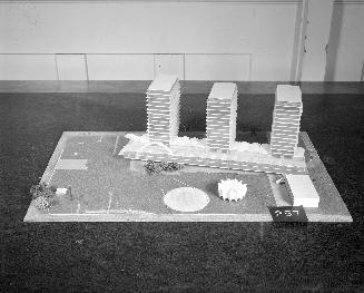 Gerson T. Hirsch entry, City Hall and Square Competition, Toronto, 1958, architectural model