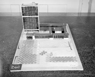 J. Semichon entry, City Hall and Square Competition, Toronto, 1958, architectural model